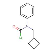 Chemical structure of N-(cyclobutylmethyl)-N-phenylcarbamoyl chloride - CSSB06259274437