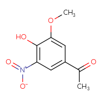 Chemical structure of 1-(4-hydroxy-3-methoxy-5-nitrophenyl)ethan-1-one - CSSB00000688528