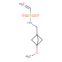 Chemical structure of N-({3-methoxybicyclo[1.1.1]pentan-1-yl}methyl)ethene-1-sulfonamide - CSMB20557273949