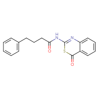 Chemical structure of N-(4-oxo-4H-3,1-benzothiazin-2-yl)-4-phenylbutanamide - CSSB00160475665