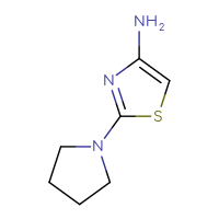 Chemical structure of 2-(pyrrolidin-1-yl)-1,3-thiazol-4-amine - CSSB00011448969