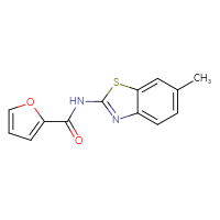 Chemical structure of N-(6-methyl-1,3-benzothiazol-2-yl)furan-2-carboxamide - CSSB00000578555
