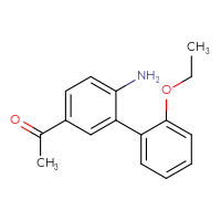 Chemical structure of 1-{6-amino-2'-ethoxy-[1,1'-biphenyl]-3-yl}ethan-1-one - CSSB06588474751