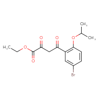Chemical structure of ethyl 4-[5-bromo-2-(propan-2-yloxy)phenyl]-2,4-dioxobutanoate - CSSB21495904926