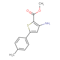 Chemical structure of methyl 3-amino-5-(4-methylphenyl)thiophene-2-carboxylate - CSSB00000536963