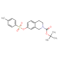 Chemical structure of tert-butyl 7-[(4-methylbenzenesulfonyl)oxy]-1,2,3,4-tetrahydroisoquinoline-2-carboxylate - CSSB00561226535