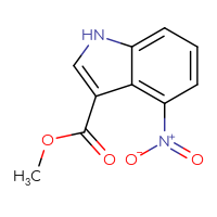 Chemical structure of methyl 4-nitro-1H-indole-3-carboxylate - CSSB00010209887