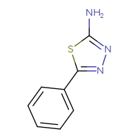 Chemical structure of 5-phenyl-1,3,4-thiadiazol-2-amine - CSSB00000185906
