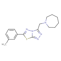 Chemical structure of 1-{[6-(3-methylphenyl)-[1,2,4]triazolo[3,4-b][1,3,4]thiadiazol-3-yl]methyl}azepane - CSSB00121609151