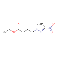 Chemical structure of ethyl 4-(3-nitro-1H-pyrazol-1-yl)butanoate - CSSB00010163422