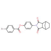 Chemical structure of 4-{3,5-dioxo-4-azatricyclo[5.2.1.0²,⁶]decan-4-yl}phenyl 4-bromobenzoate - CSSB00121685307