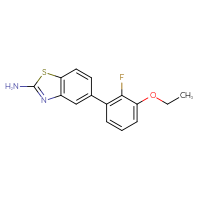 Chemical structure of 5-(3-ethoxy-2-fluorophenyl)-1,3-benzothiazol-2-amine - CSSB06583812720