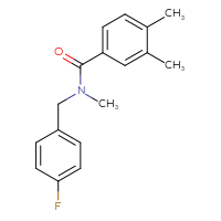 Chemical structure of N-[(4-fluorophenyl)methyl]-N,3,4-trimethylbenzamide - CSSB00103923298