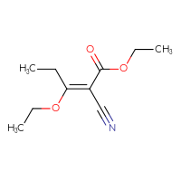 Chemical structure of ethyl (2E)-2-cyano-3-ethoxypent-2-enoate - CSSB00051536841