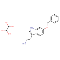 Chemical structure of 2-[6-(benzyloxy)-1H-indol-3-yl]ethan-1-amine; oxalic acid - CSSB00160573292