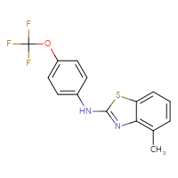 Chemical structure of 4-methyl-N-[4-(trifluoromethoxy)phenyl]-1,3-benzothiazol-2-amine - CSSB21298174555