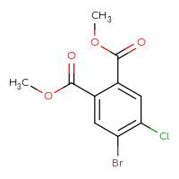 Chemical structure of 1,2-dimethyl 4-bromo-5-chlorobenzene-1,2-dicarboxylate - CSSB00134766089