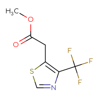 Chemical structure of methyl 2-[4-(trifluoromethyl)-1,3-thiazol-5-yl]acetate - CSSB00032255818