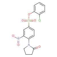 Chemical structure of 2-chlorophenyl 3-nitro-4-(2-oxopyrrolidin-1-yl)benzene-1-sulfonate - CSSB00121711423