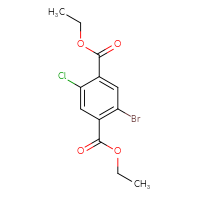 Chemical structure of 1,4-diethyl 2-bromo-5-chlorobenzene-1,4-dicarboxylate - CSSB00025798618