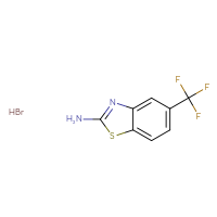Chemical structure of 5-(trifluoromethyl)-1,3-benzothiazol-2-amine hydrobromide - CSSB00134616972