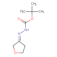 Chemical structure of N'-[(3E)-oxolan-3-ylidene](tert-butoxy)carbohydrazide - CSSB00138433433