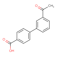 Chemical structure of 3'-acetyl-[1,1'-biphenyl]-4-carboxylic acid - CSSB00020605430
