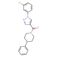 Chemical structure of 1-[1-(3-chlorophenyl)-1H-1,2,3-triazole-4-carbonyl]-4-phenylpiperidine - CSSS00027576270