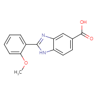Chemical structure of 2-(2-methoxyphenyl)-1H-1,3-benzodiazole-5-carboxylic acid - CSSB00020606442