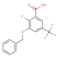 Chemical structure of 3-(benzyloxy)-2-fluoro-5-(trifluoromethyl)benzoic acid - CSSB02133154611