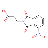 Chemical structure of 3-(4-nitro-1,3-dioxo-2,3-dihydro-1H-isoindol-2-yl)propanoic acid - CSSB00000389486