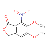 Chemical structure of 5,6-dimethoxy-7-nitro-1,3-dihydro-2-benzofuran-1-one - CSSB00020600427