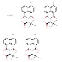 Chemical structure of dirhodium-1,1,2,2-tetrakis(ylium) tetrakis((2S)-2-{10-bromo-2,4-dioxo-3-azatricyclo[7.3.1.0⁵,¹³]trideca-1(13),5,7,9,11-pentaen-3-yl}-3,3-dimethylbutanoate) - CSSB21298195470