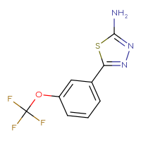 Chemical structure of 5-[3-(trifluoromethoxy)phenyl]-1,3,4-thiadiazol-2-amine - CSSB00000728346
