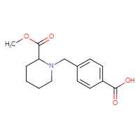Chemical structure of 4-{[2-(methoxycarbonyl)piperidin-1-yl]methyl}benzoic acid - CSSB00053824096