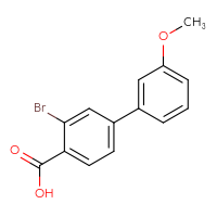 Chemical structure of 3-bromo-3'-methoxy-[1,1'-biphenyl]-4-carboxylic acid - CSSB03219847995