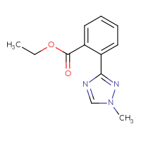 Chemical structure of ethyl 2-(1-methyl-1H-1,2,4-triazol-3-yl)benzoate - CSSB01986243873