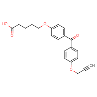 Chemical structure of 5-{4-[4-(prop-2-yn-1-yloxy)benzoyl]phenoxy}pentanoic acid - CSSB00134616290