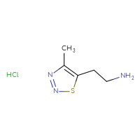 Chemical structure of 2-(4-methyl-1,2,3-thiadiazol-5-yl)ethan-1-amine hydrochloride - CSSB21432566645