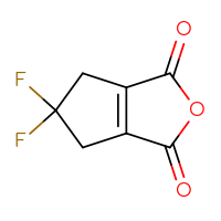 Chemical structure of 5,5-difluoro-1H,3H,4H,5H,6H-cyclopenta[c]furan-1,3-dione - CSSB03496582947
