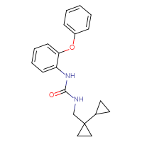 Chemical structure of 3-({[1,1'-bi(cyclopropane)]-1-yl}methyl)-1-(2-phenoxyphenyl)urea - CSSB00237695609