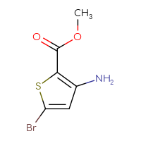 Chemical structure of methyl 3-amino-5-bromothiophene-2-carboxylate - CSSB00010255210