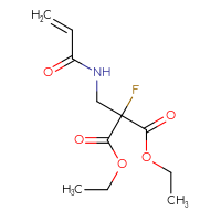 Chemical structure of 1,3-diethyl 2-fluoro-2-[(prop-2-enamido)methyl]propanedioate - CSSB02495112227