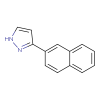 Chemical structure of 3-(naphthalen-2-yl)-1H-pyrazole - CSSB00000721682
