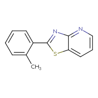 Chemical structure of 2-(2-methylphenyl)-[1,3]thiazolo[4,5-b]pyridine - CSSB21253047577
