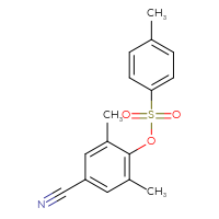 Chemical structure of 4-cyano-2,6-dimethylphenyl 4-methylbenzene-1-sulfonate - CSSB00114200507