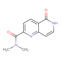 Chemical structure of N,N-dimethyl-5-oxo-5,6-dihydro-1,6-naphthyridine-2-carboxamide - CSSB01213056146