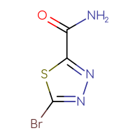 Chemical structure of 5-bromo-1,3,4-thiadiazole-2-carboxamide - CSSB00010009543