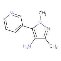 Chemical structure of 1,3-dimethyl-5-(pyridin-3-yl)-1H-pyrazol-4-amine - CSSB00010902983