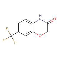 Chemical structure of 7-(trifluoromethyl)-3,4-dihydro-2H-1,4-benzoxazin-3-one - CSSB00010244058
